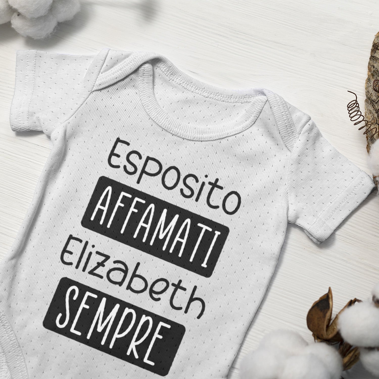 Body per Neonato Personalizzato con Cognome di Famiglia