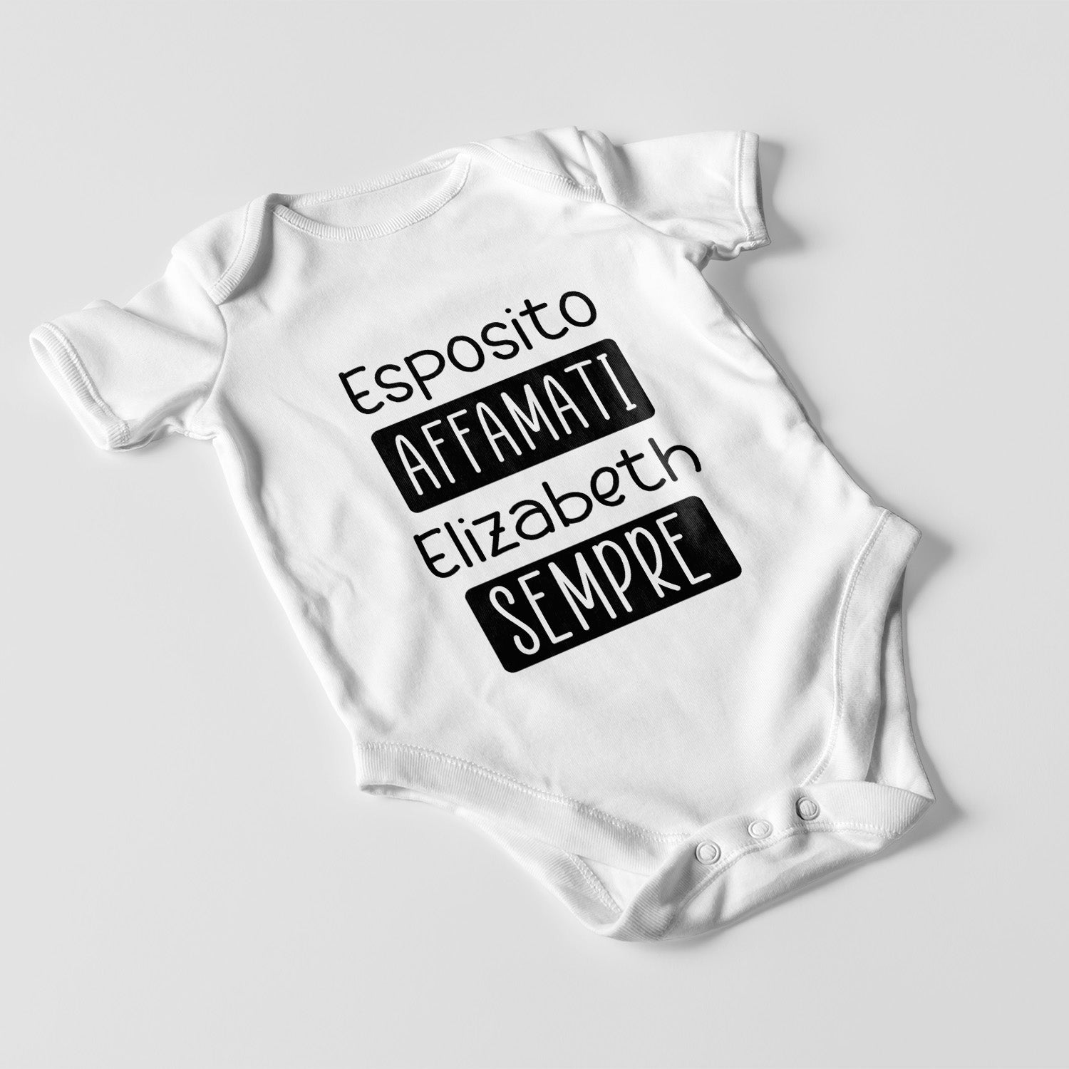 Body per Neonato Personalizzato con Cognome di Famiglia
