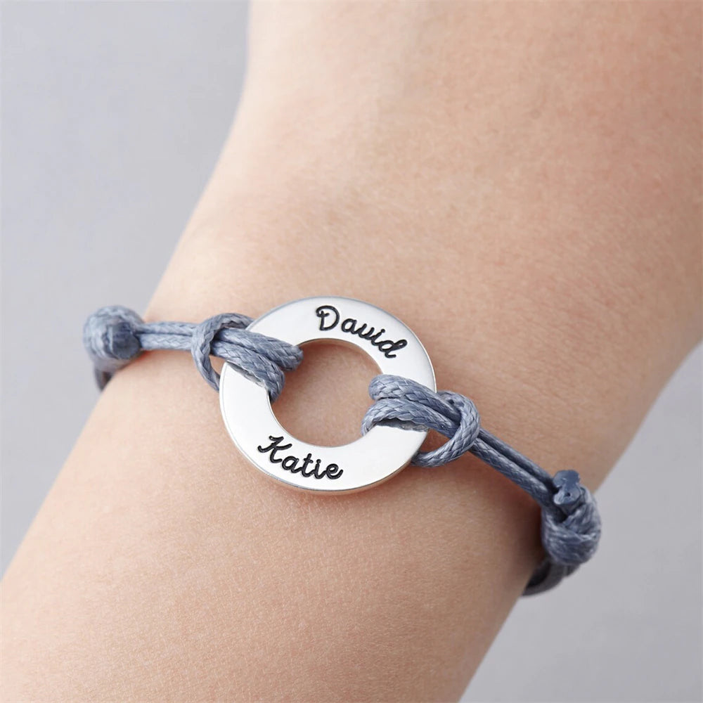 Bracciale Pelle Personalizzato con Cerchio