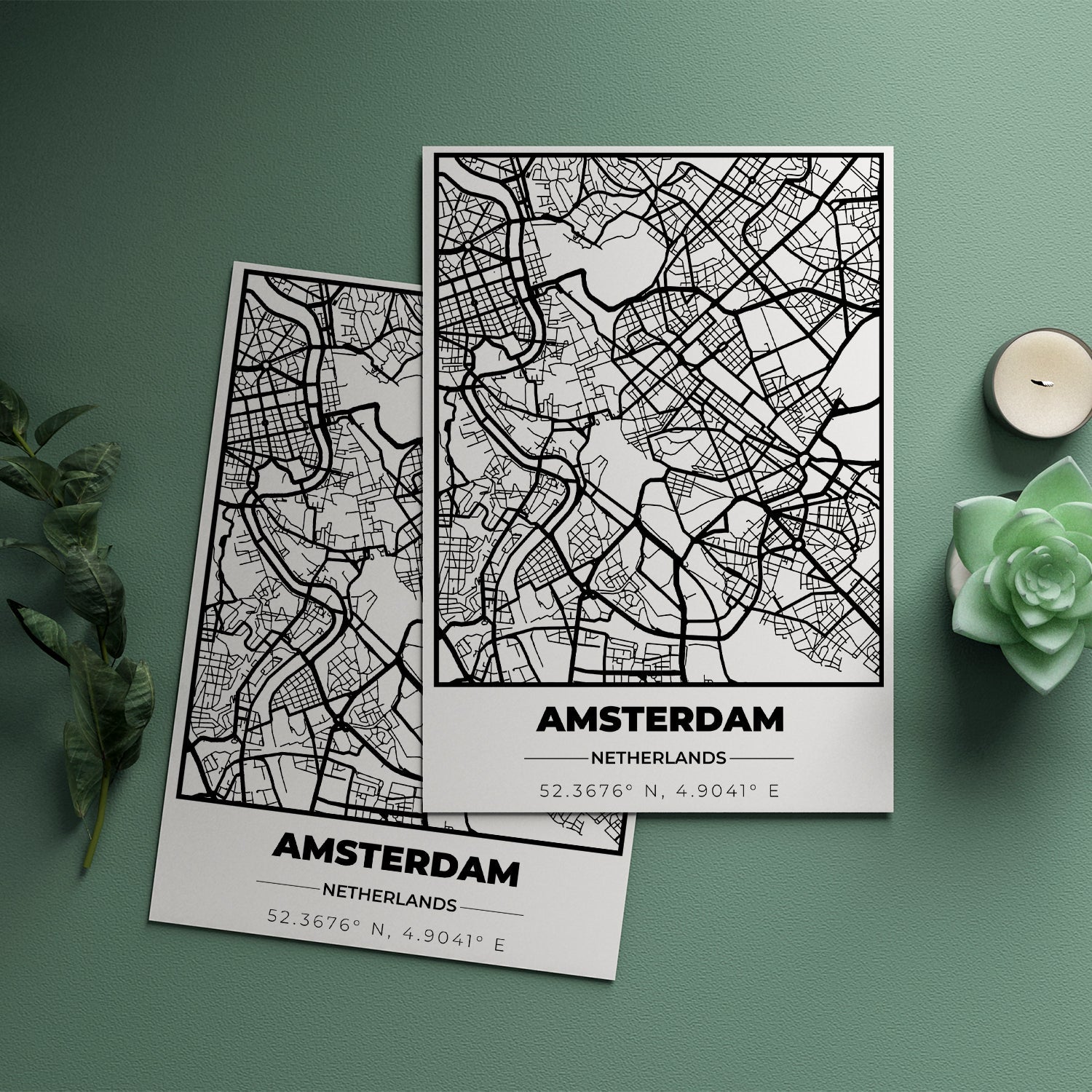 Poster Personalizzato con Mappa della Città e Coordinate