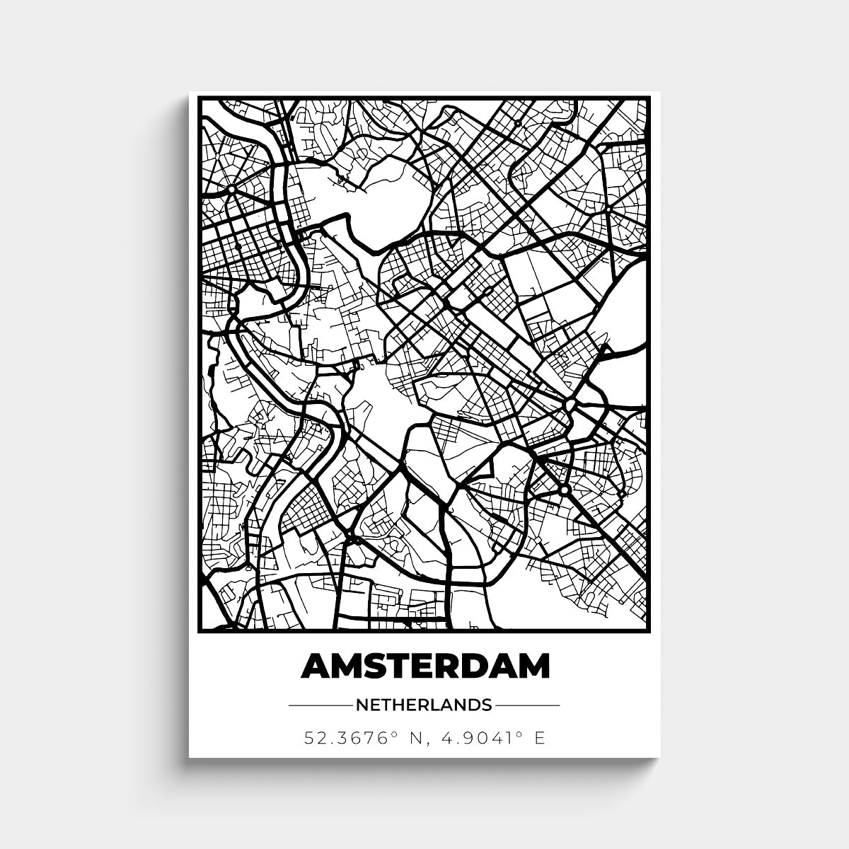 Poster Personalizzato con Mappa della Città e Coordinate