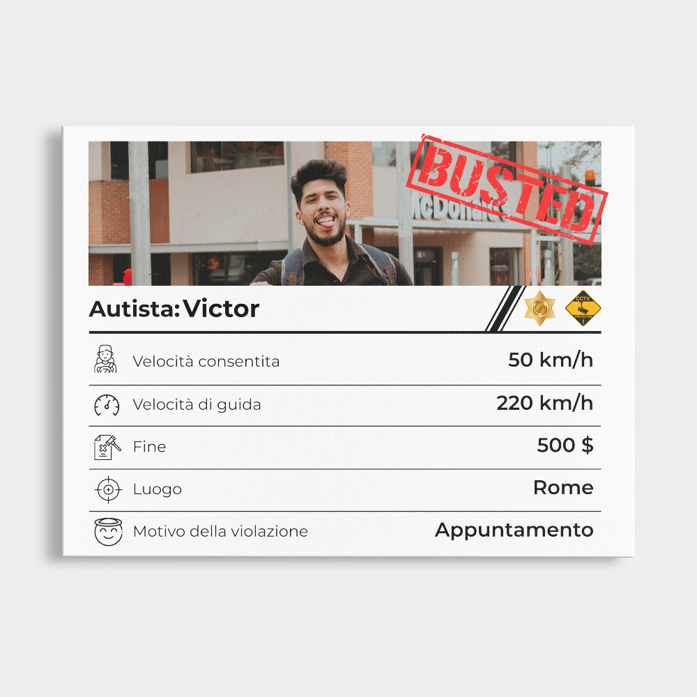 Stampa Tela Personalizzata Foto Autovelox