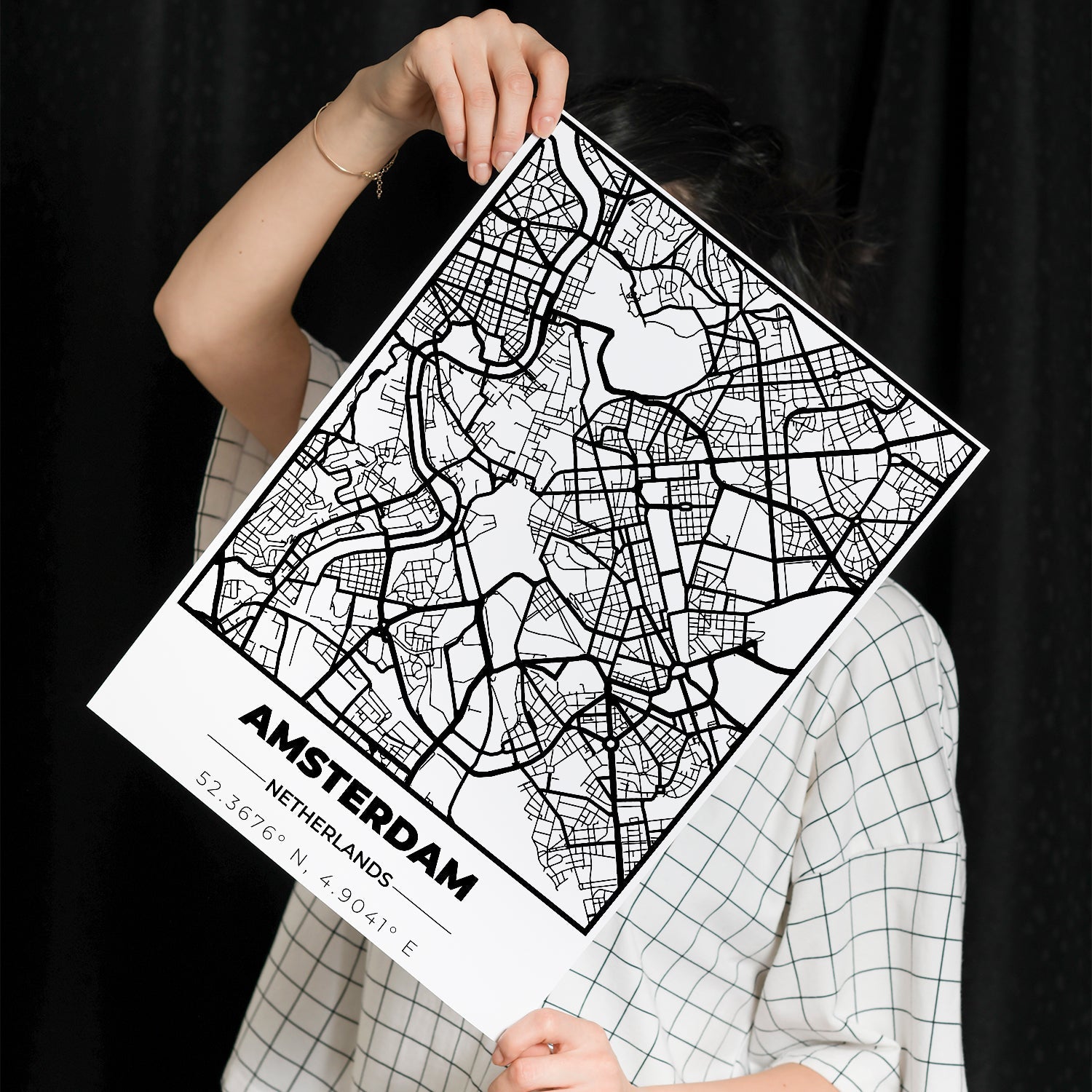 Poster Personalizzato con Mappa della Città e Coordinate