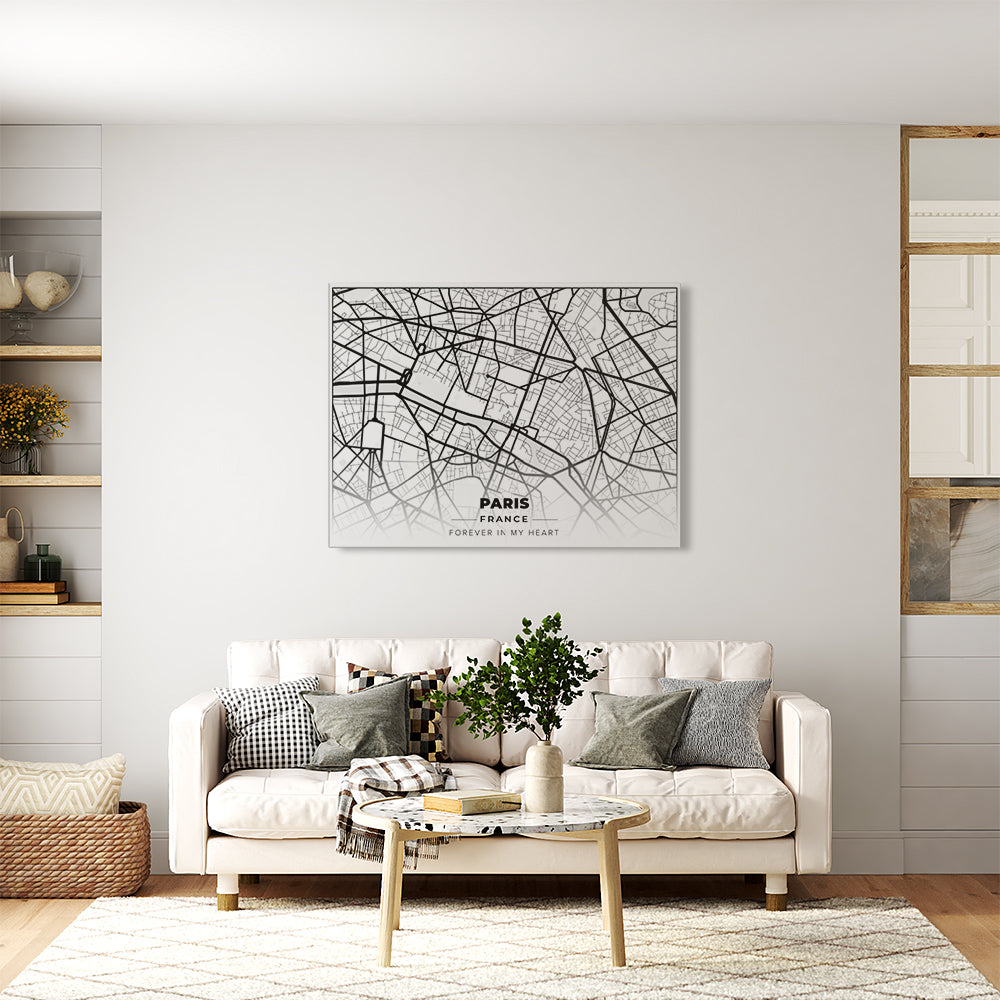 Stampa Tela Personalizzata Mappa Città