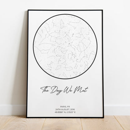 Poster Mappa Stellare Personalizzato con Coordinate