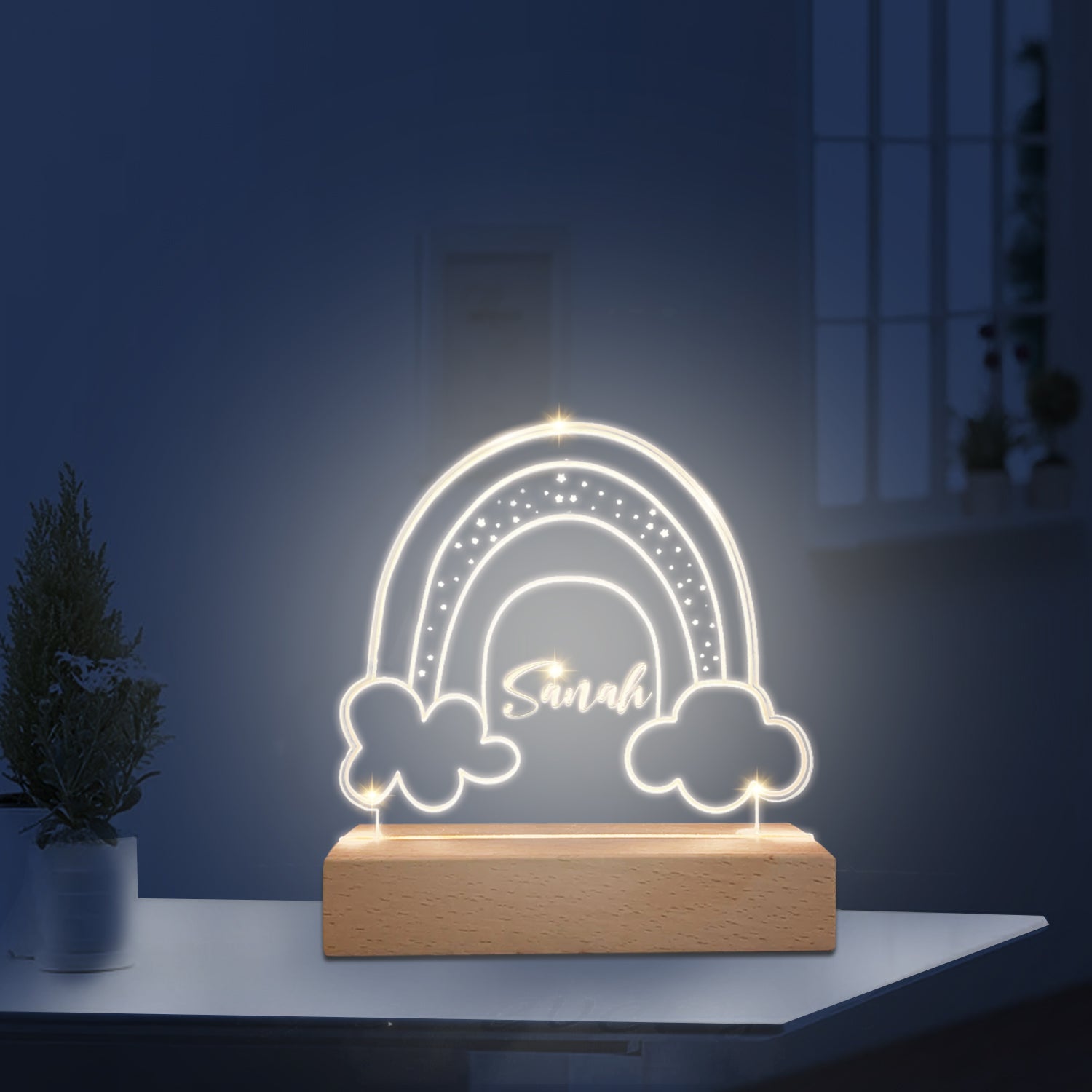 Lampada da Notte Personalizzata per Bambini a Forma di Nuvola