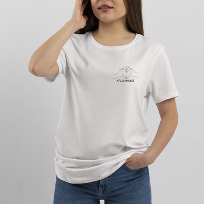 Personalized T-shirt Line Art Fingers Roman Numbers