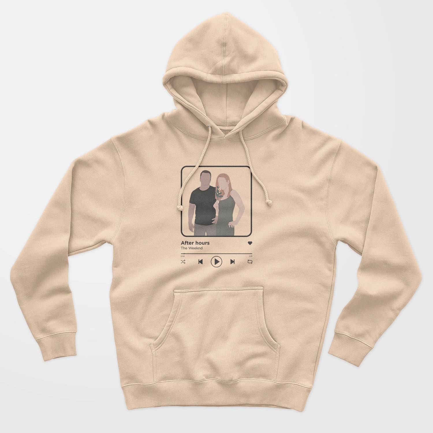 Personalized Hoodie Spotify Song With Illustration