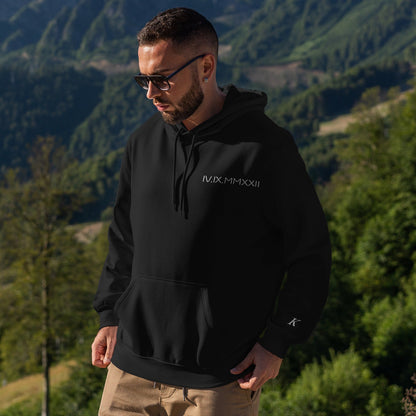 Personalized Hoodie Embroidered With Roman Numbers And Initial