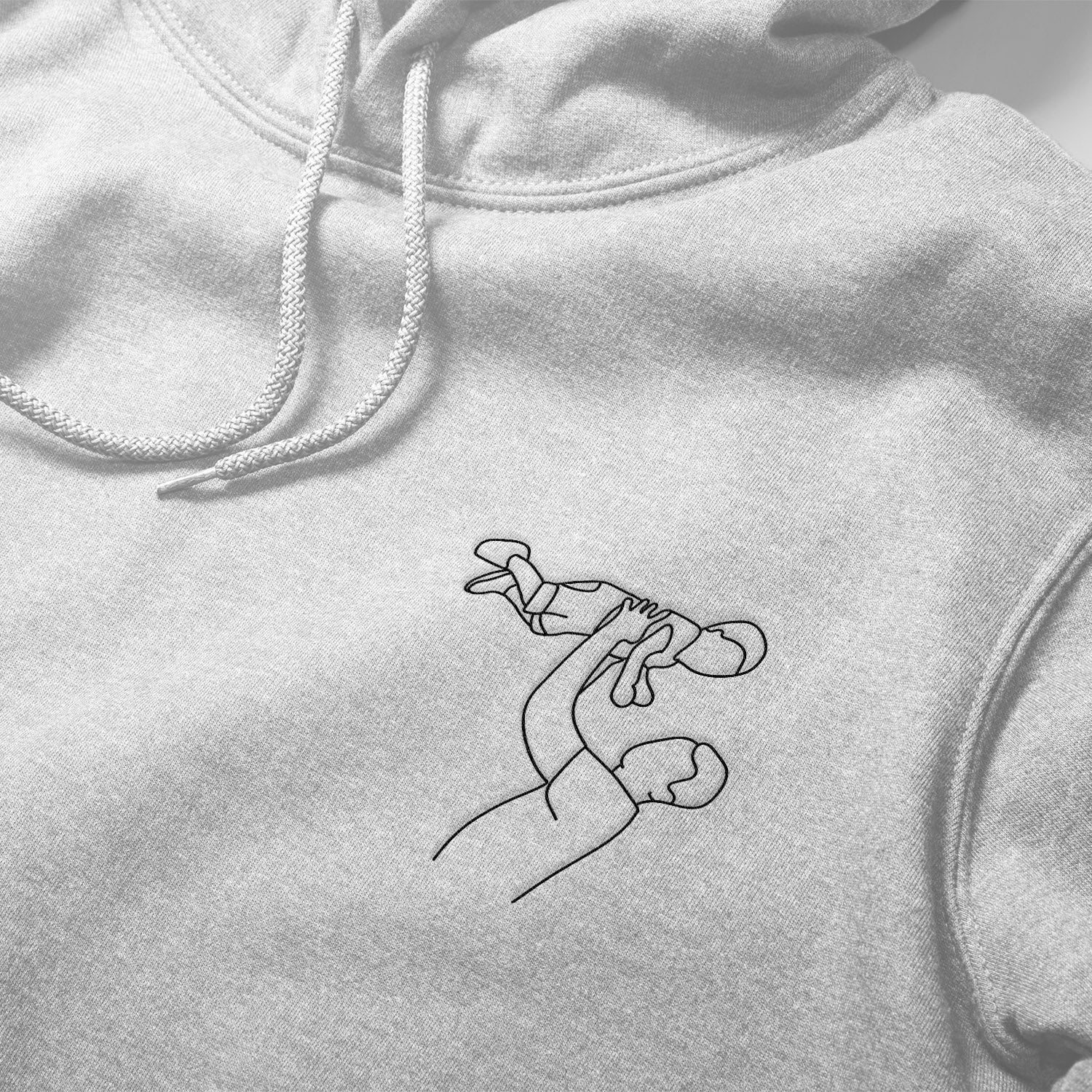 Personalized Hoodie Embroidered Line Art