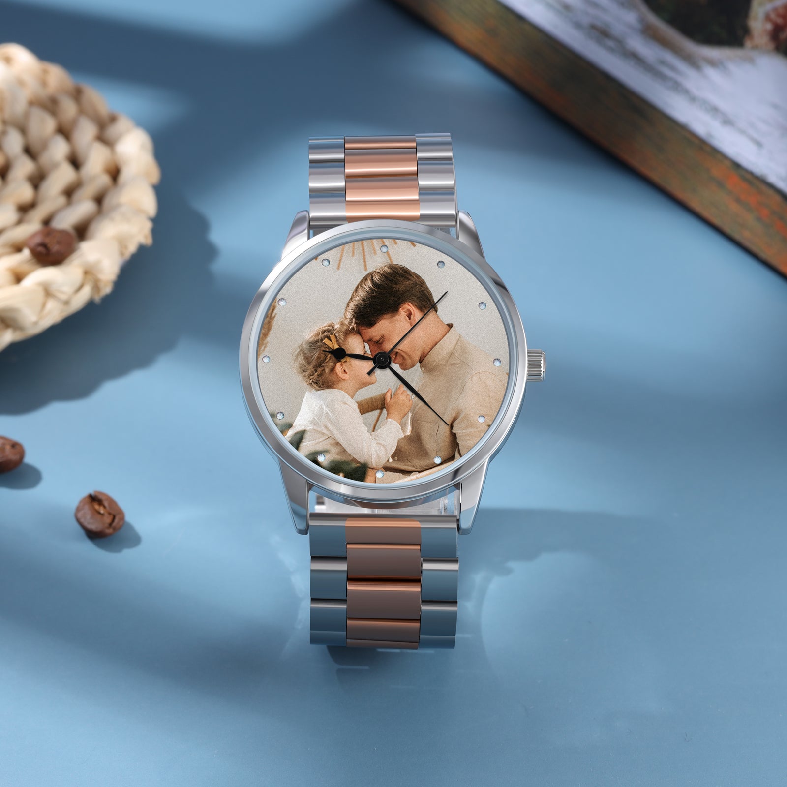 Orologio Personalizzato con Foto per Donna con Cinturino in Acciaio Inossidabile